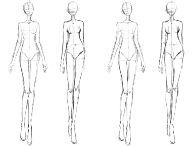 Fashion Sketch Book Figure Template: 122 Page 60+ Poses of Large Female  Croquis Illustration Easily Sketching Drawing Fashion Design Styles /  Building (Paperback) | Nowhere Bookshop